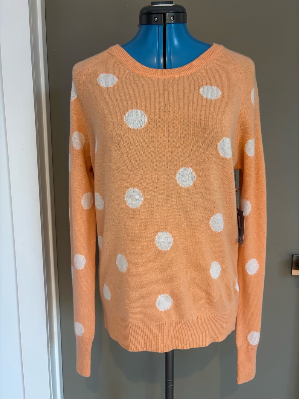 NWT Equipment Femme Sloane 100% Cashmere Polka Dot Sweater M